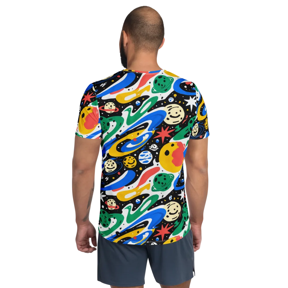 Rocket Carnival on Men's Athletic T-Shirt — Back