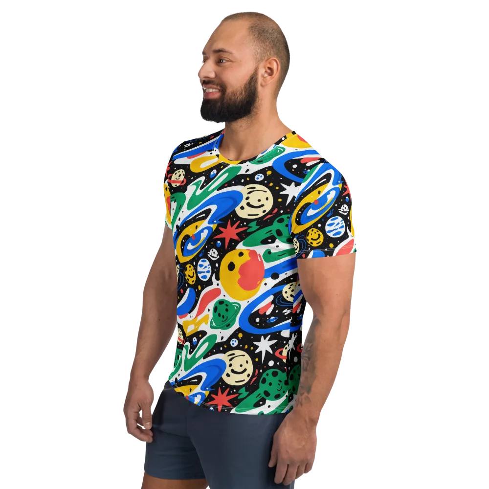 Rocket Carnival on Men's Athletic T-Shirt — Left