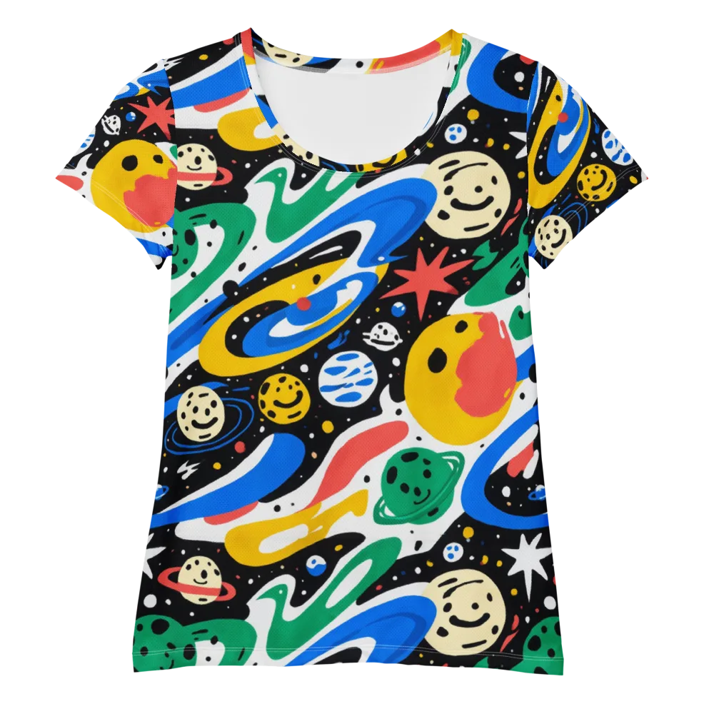 Rocket Carnival on Women's Athletic T-Shirt — Front