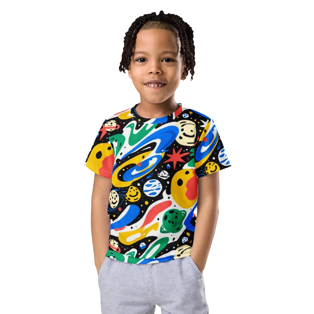 Rocket Carnival on Kids Crew Neck T-Shirt — Front