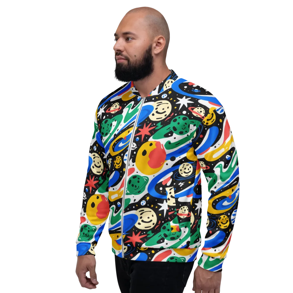 Rocket Carnival on Bomber Jacket — Left