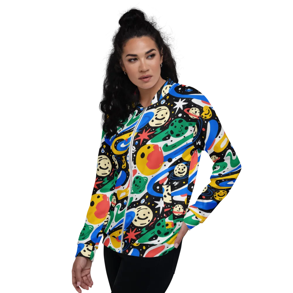 Rocket Carnival on Bomber Jacket — Left