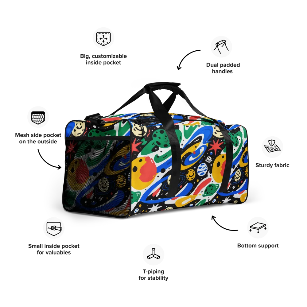 Rocket Carnival on Duffle Bag — Right Front