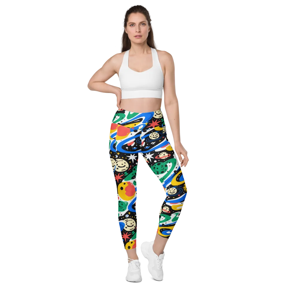 Rocket Carnival on Leggings with Pockets — Front