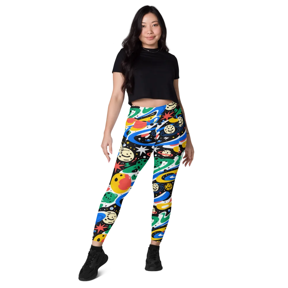 Rocket Carnival on Leggings with Pockets — Front