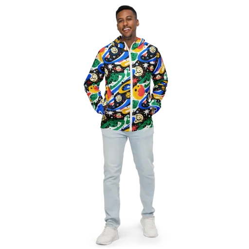 Rocket Carnival on a Men's Windbreaker
