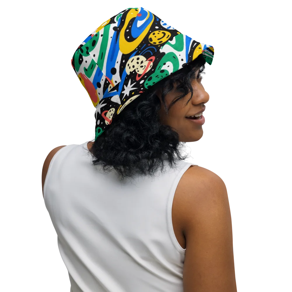 Rocket Carnival on Reversible Bucket Hat — Right Outside