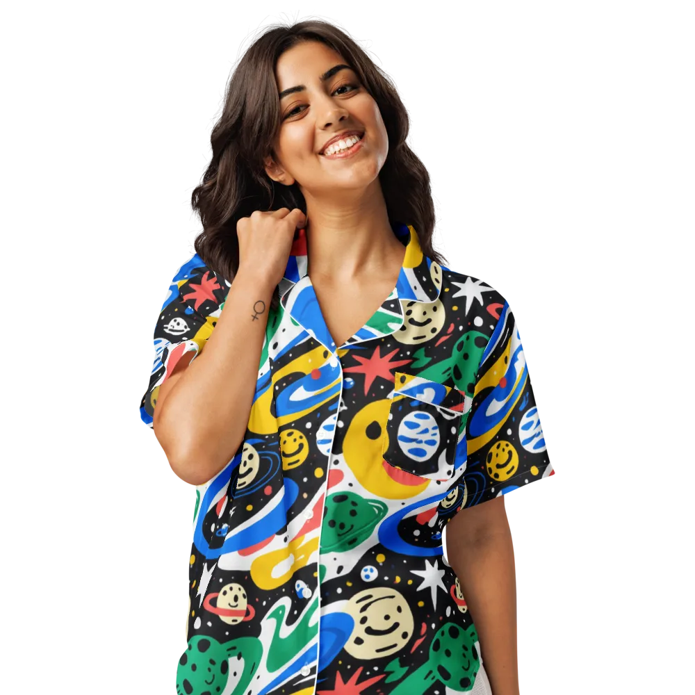 Rocket Carnival on Women's Short Sleeve Pajama Top — Front
