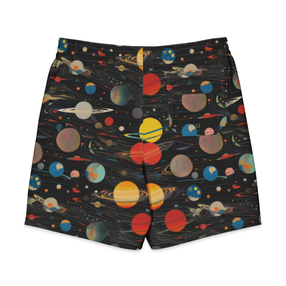 Black-sky Atlas on Men's Board Shorts — Back