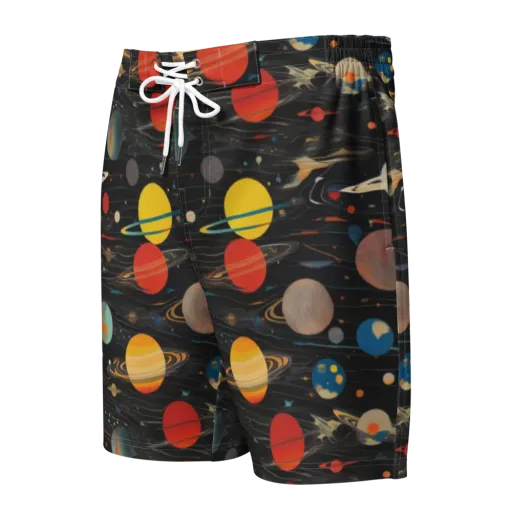 Black-sky Atlas on a Men's Board Shorts
