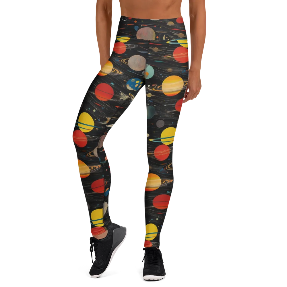 Black-sky Atlas on Yoga Leggings — Front