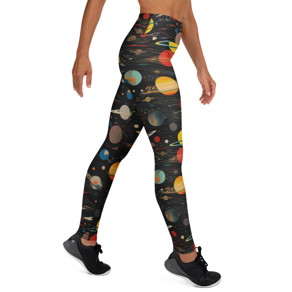 Black-sky Atlas on Yoga Leggings — Right