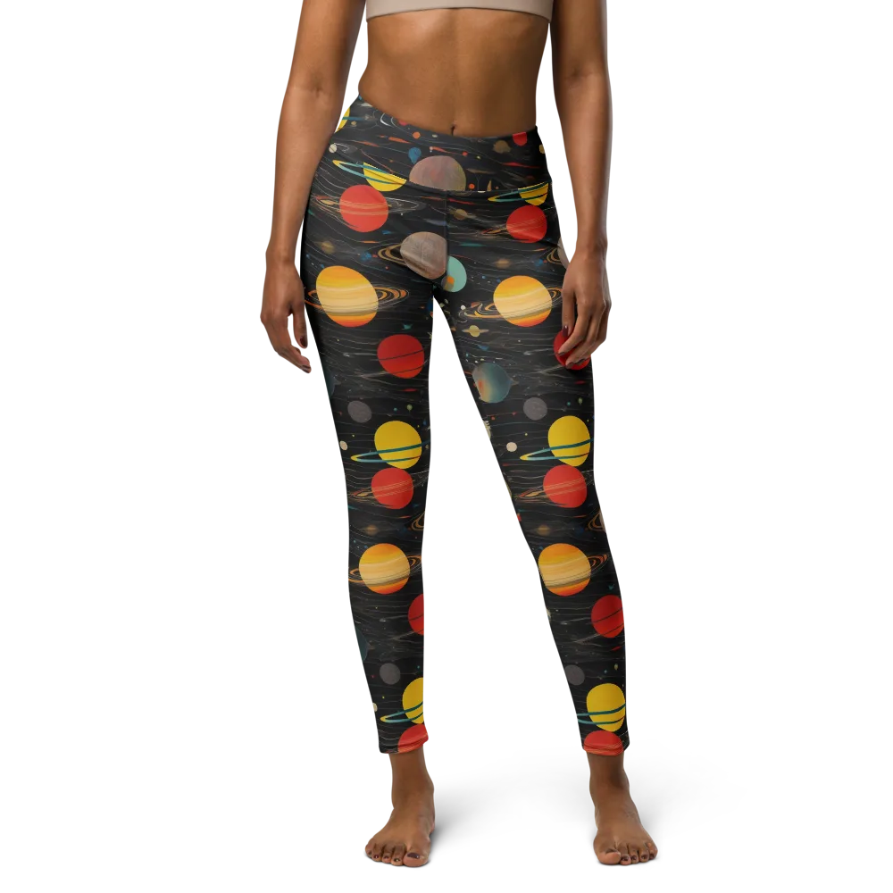 Black-sky Atlas on Yoga Leggings — Front