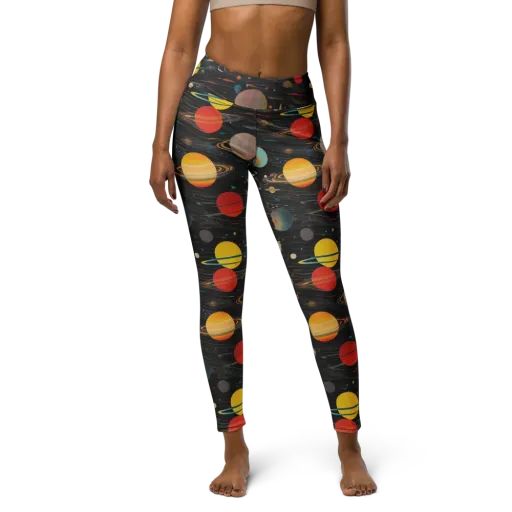 Black-sky Atlas on a Yoga Leggings
