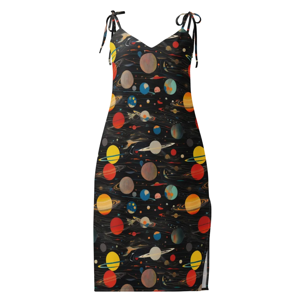 Black-sky Atlas on Slip Dress — Front