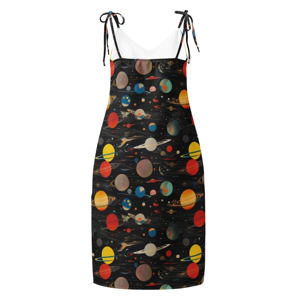 Black-sky Atlas on Slip Dress — Back