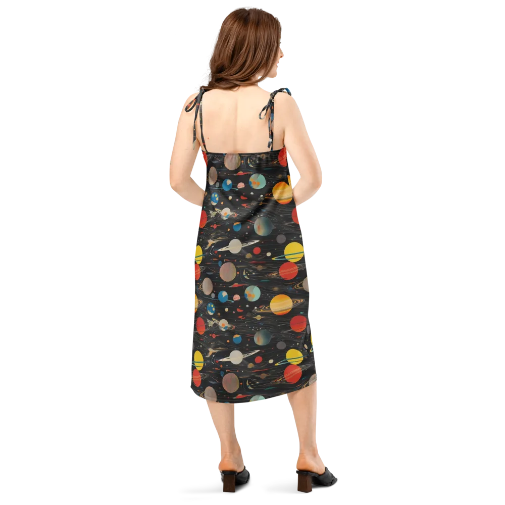 Black-sky Atlas on Slip Dress — Back