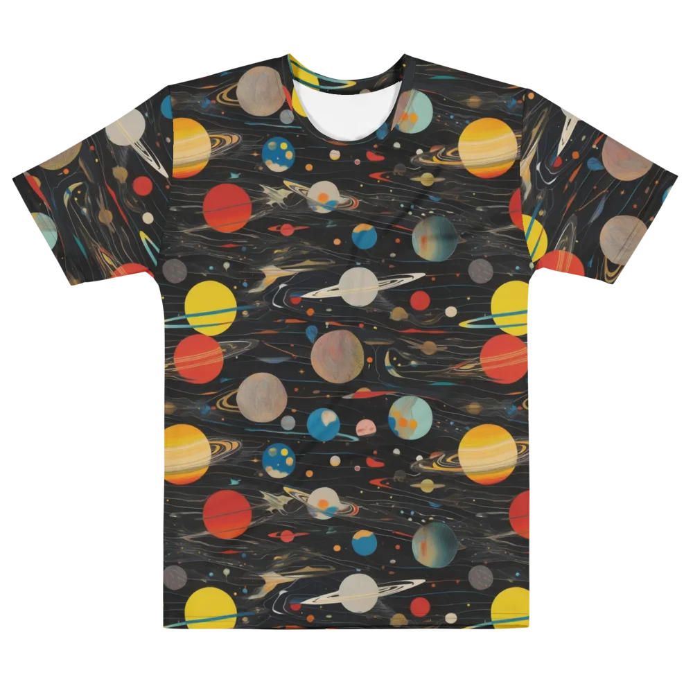 Black-sky Atlas on Men's Cotton Crew Neck T-Shirt — Front