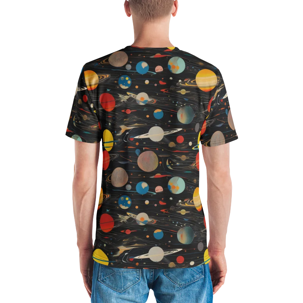 Black-sky Atlas on Men's Crew Neck T-Shirt — Back