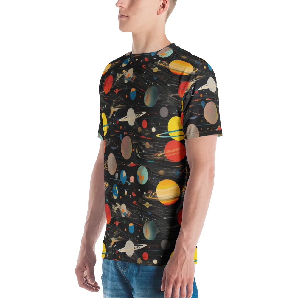 Black-sky Atlas on Men's Crew Neck T-Shirt — Left