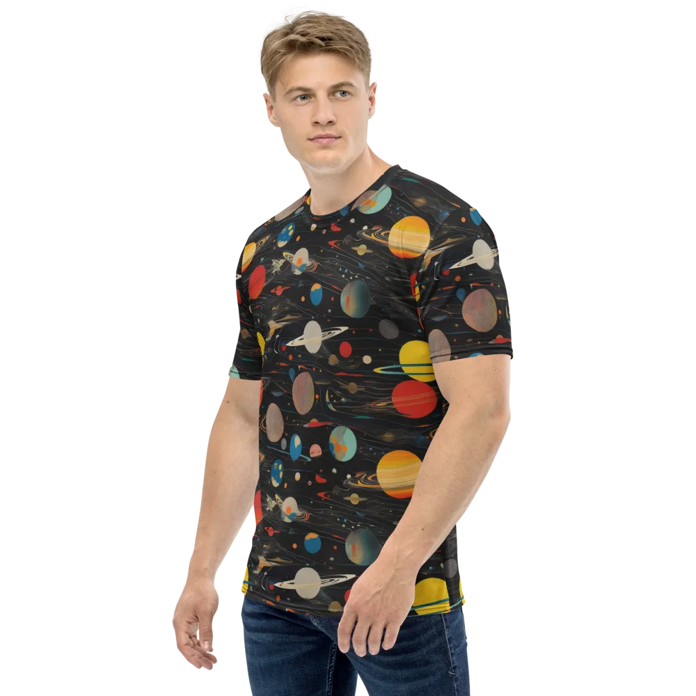 Black-sky Atlas on Men's Crew Neck T-Shirt — Left