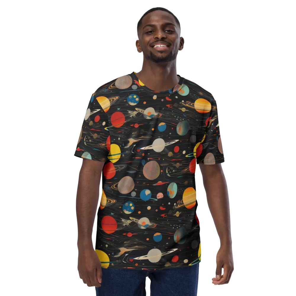 Black-sky Atlas on Men's Crew Neck T-Shirt — Front