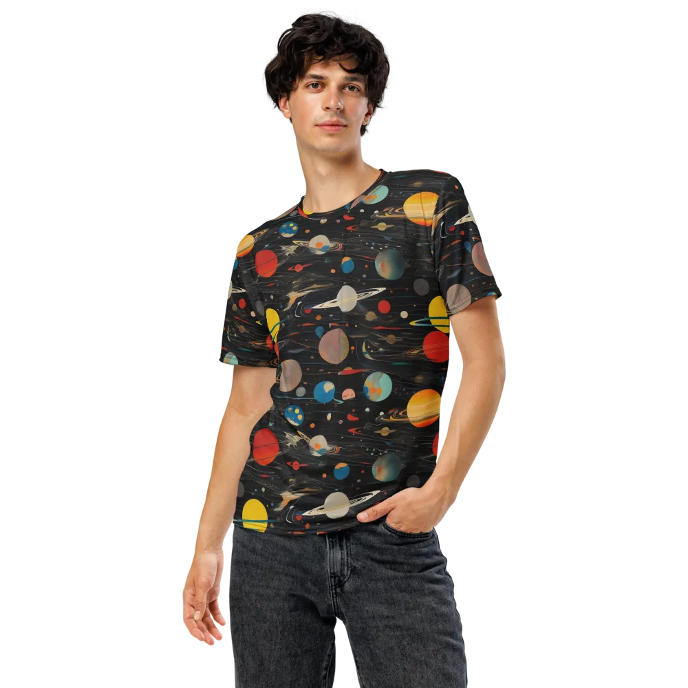 Black-sky Atlas on Men's Crew Neck T-Shirt — Front