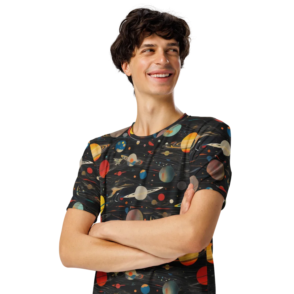 Black-sky Atlas on Men's Crew Neck T-Shirt — Left Front