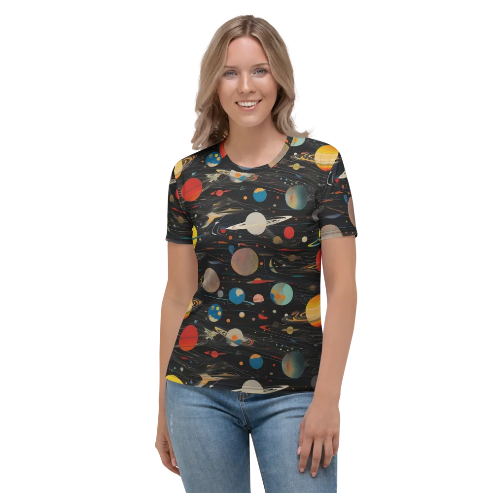 Black-sky Atlas on Women's Crew Neck T-Shirt — Front