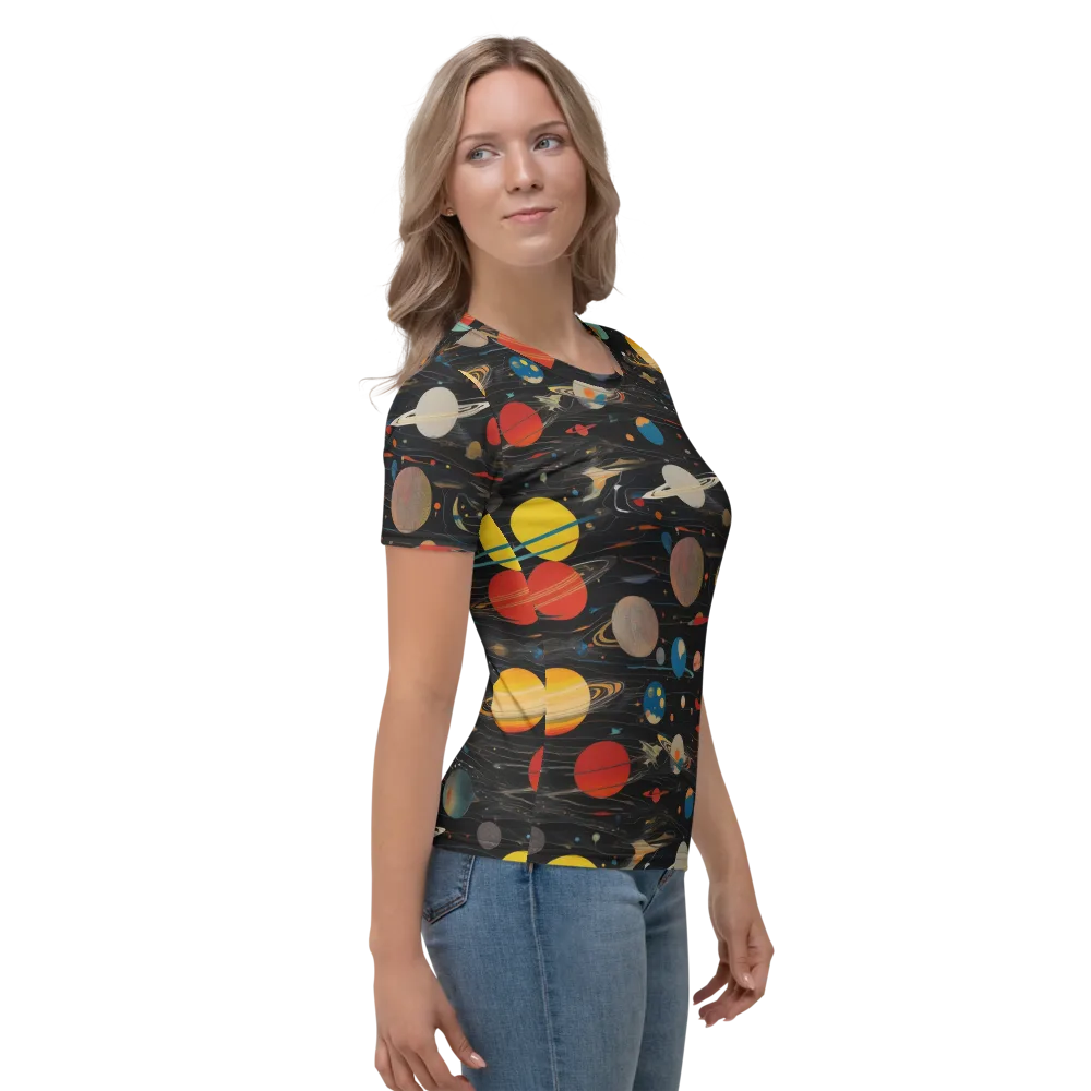 Black-sky Atlas on Women's Crew Neck T-Shirt — Right