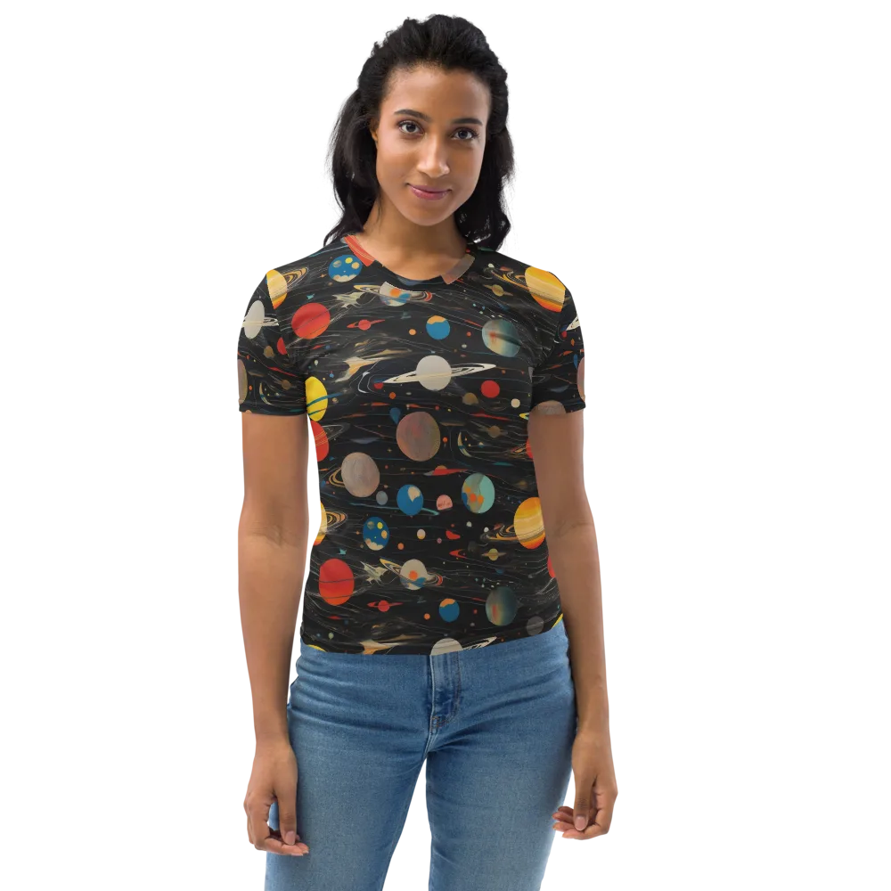 Black-sky Atlas on Women's Crew Neck T-Shirt — Front