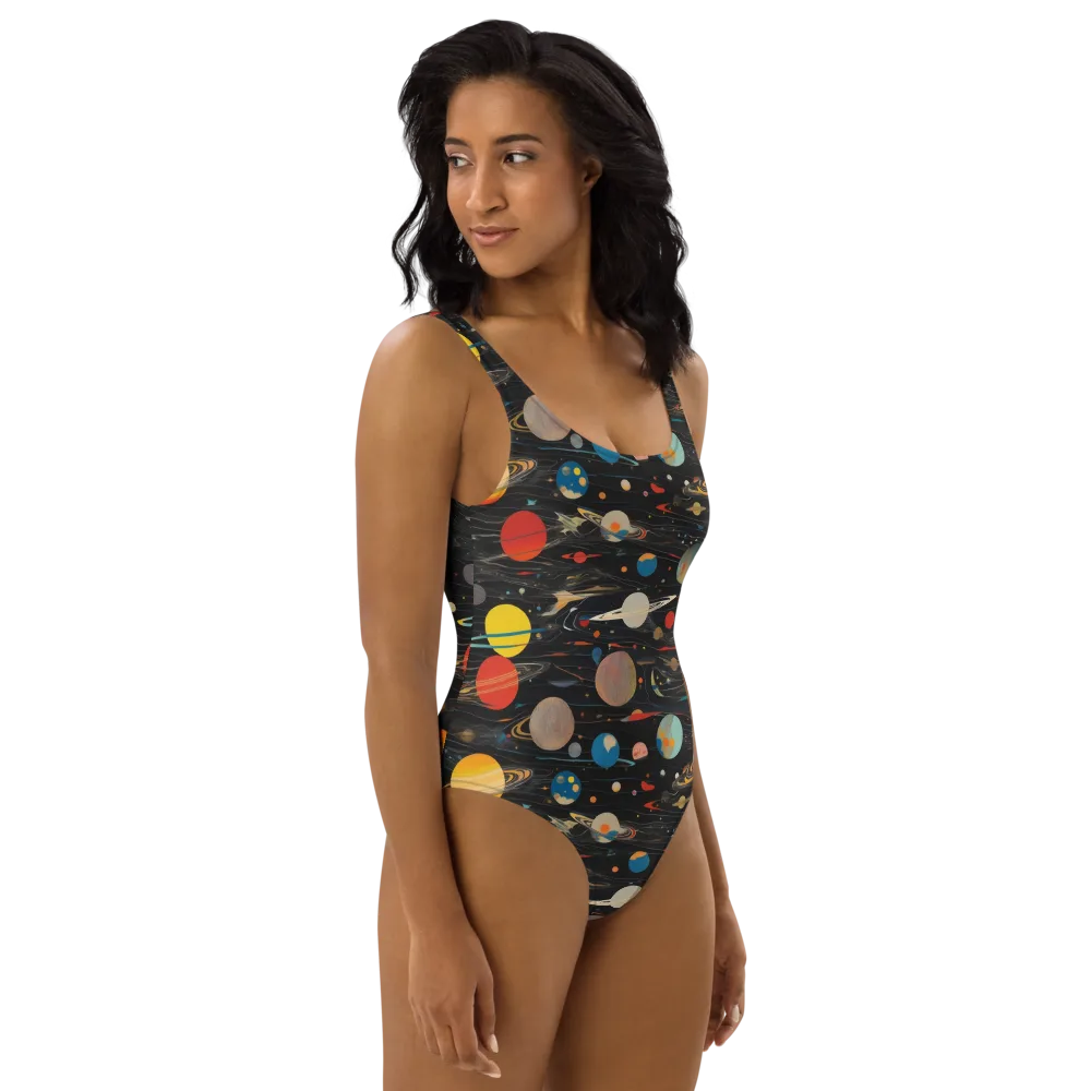 Black-sky Atlas on One-Piece Swimsuit — Right