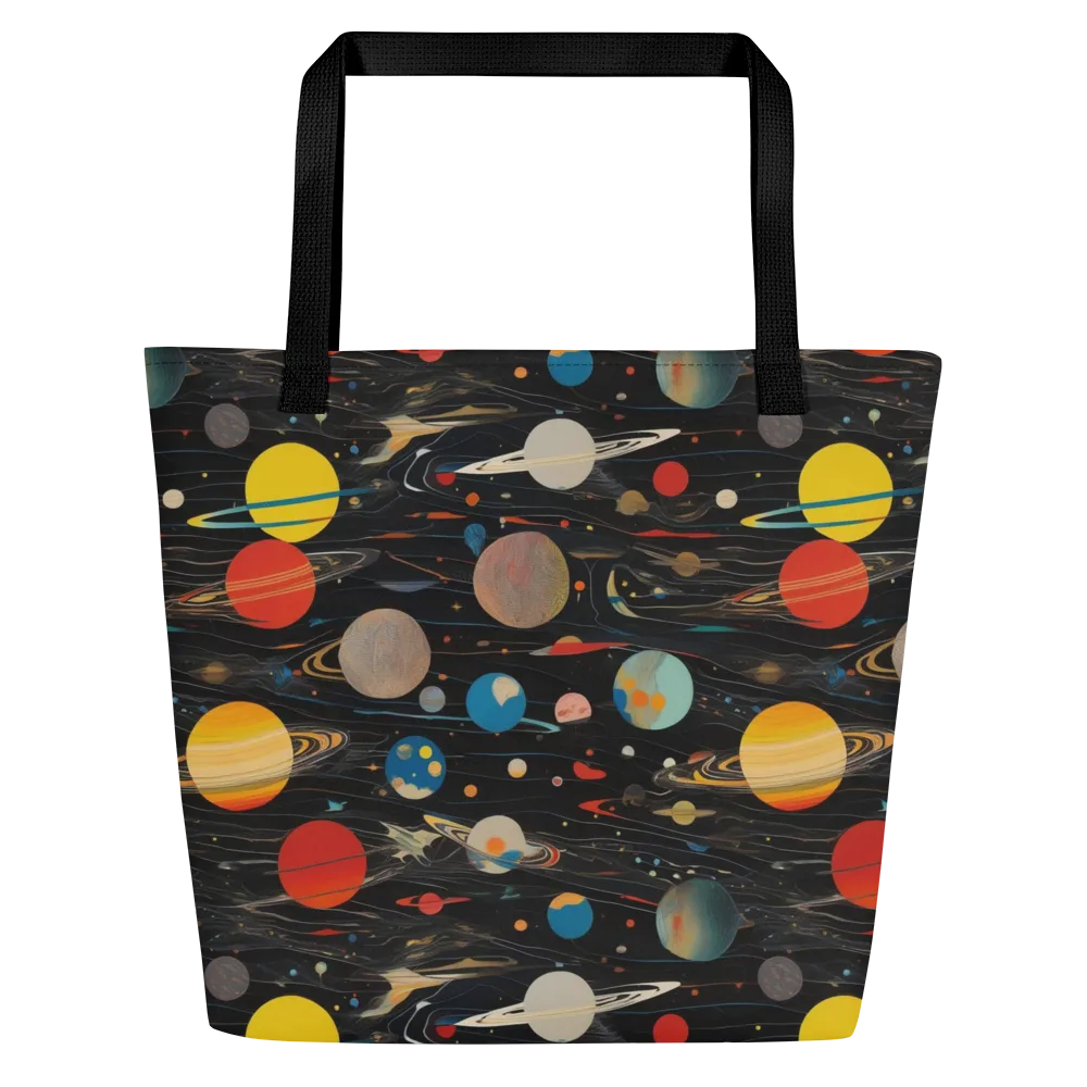Black-sky Atlas on Large Tote Bag W/ Pocket — Front