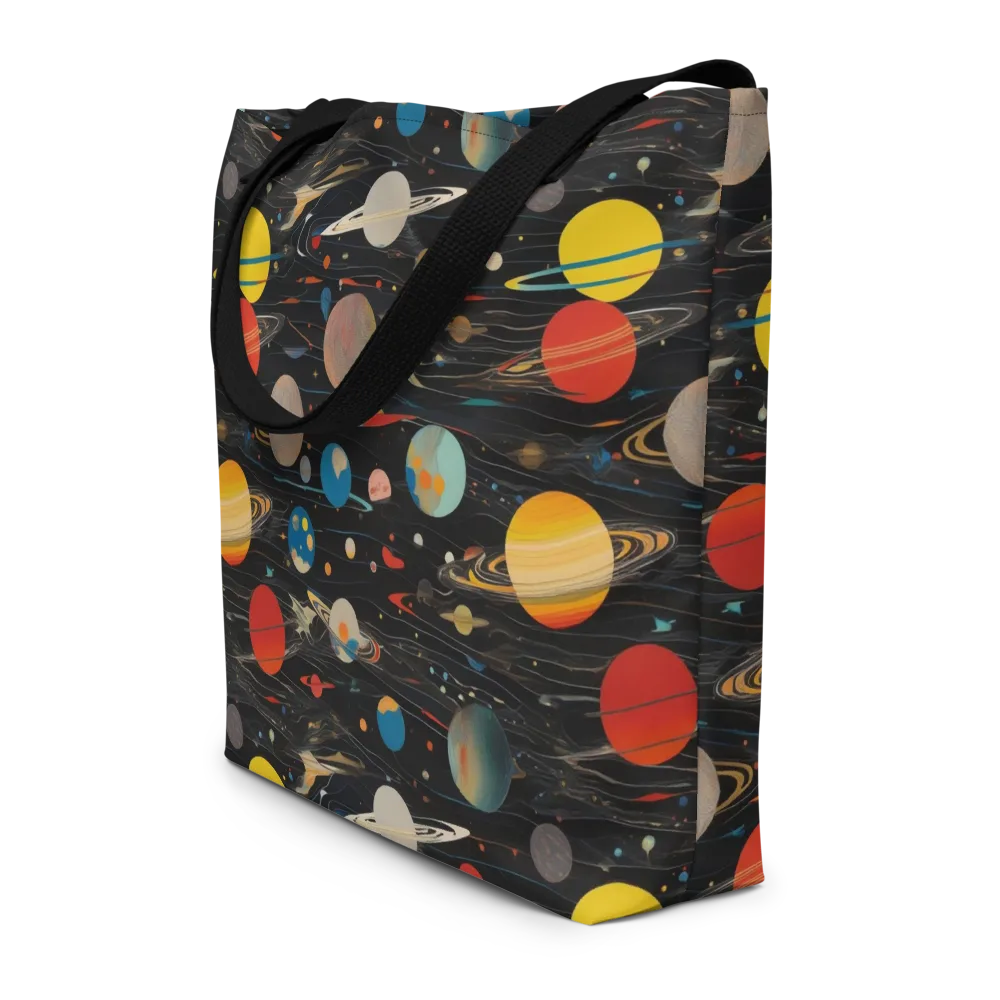 Black-sky Atlas on Large Tote Bag W/ Pocket — Front