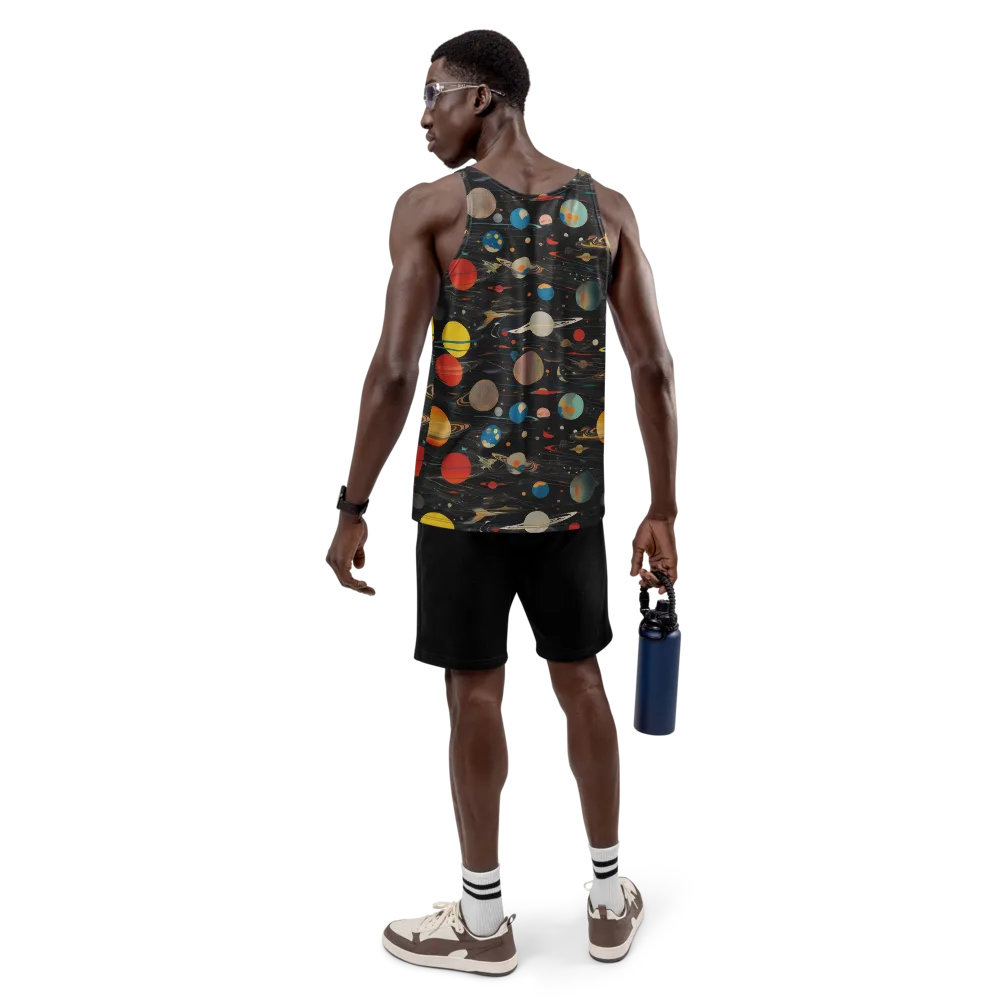 Black-sky Atlas on Men's Tank Top — Back