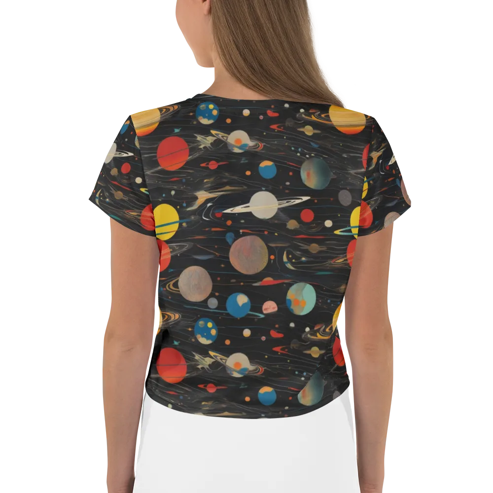Black-sky Atlas on Crop Tee — Back