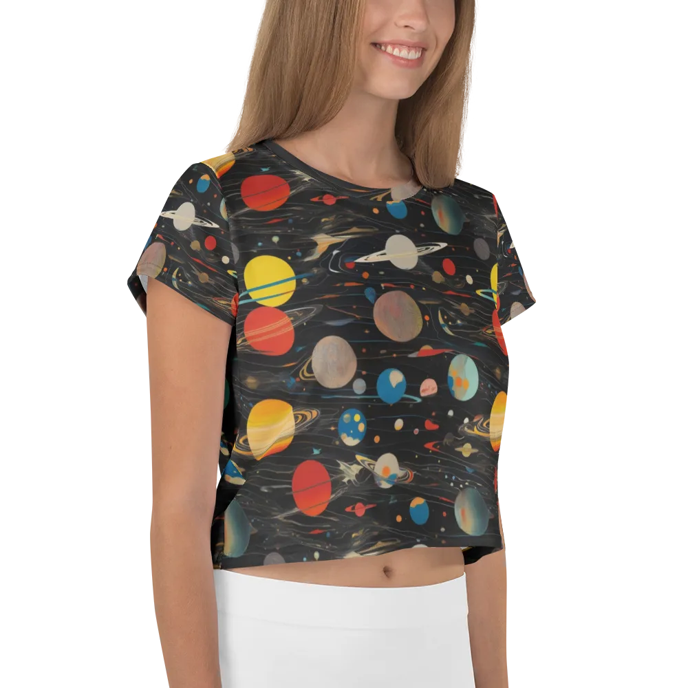 Black-sky Atlas on Crop Tee — Right