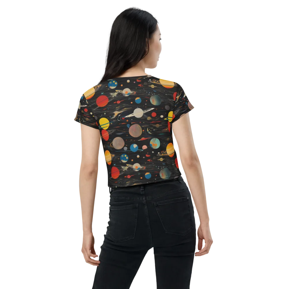 Black-sky Atlas on Crop Tee — Back