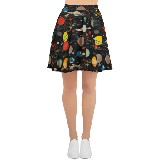 Black-sky Atlas on a Skater Skirt