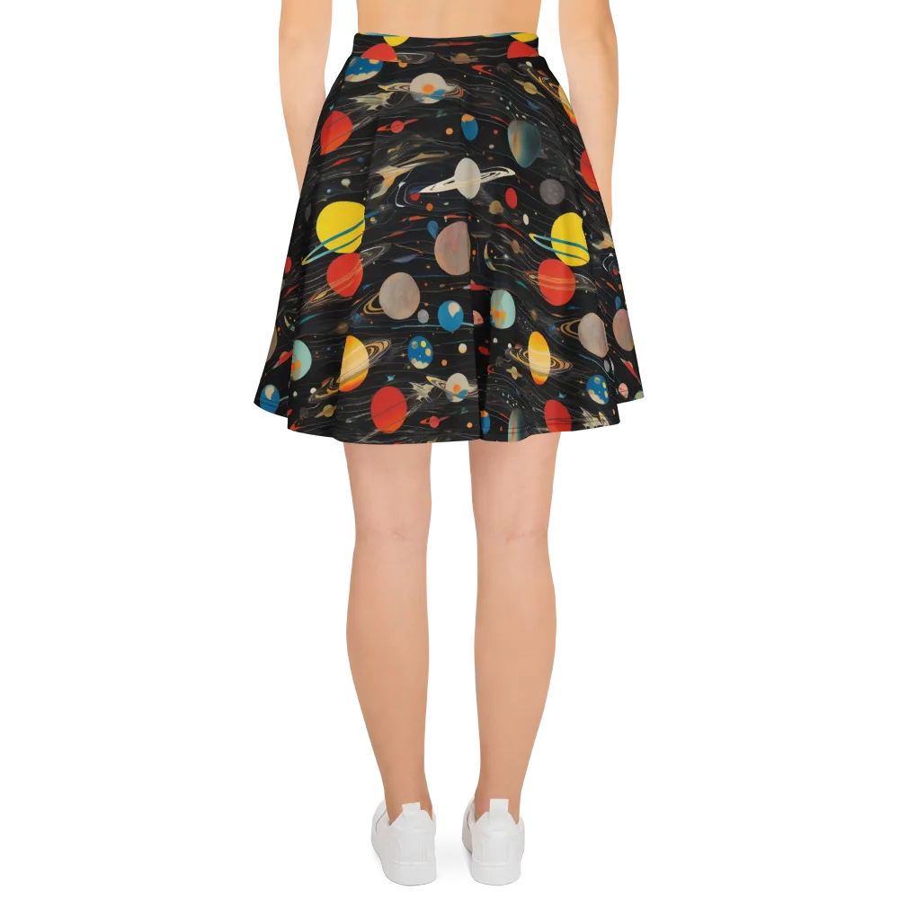 Black-sky Atlas on Skater Skirt — Back