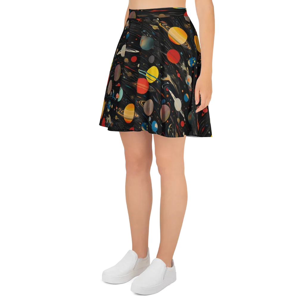 Black-sky Atlas on Skater Skirt — Left