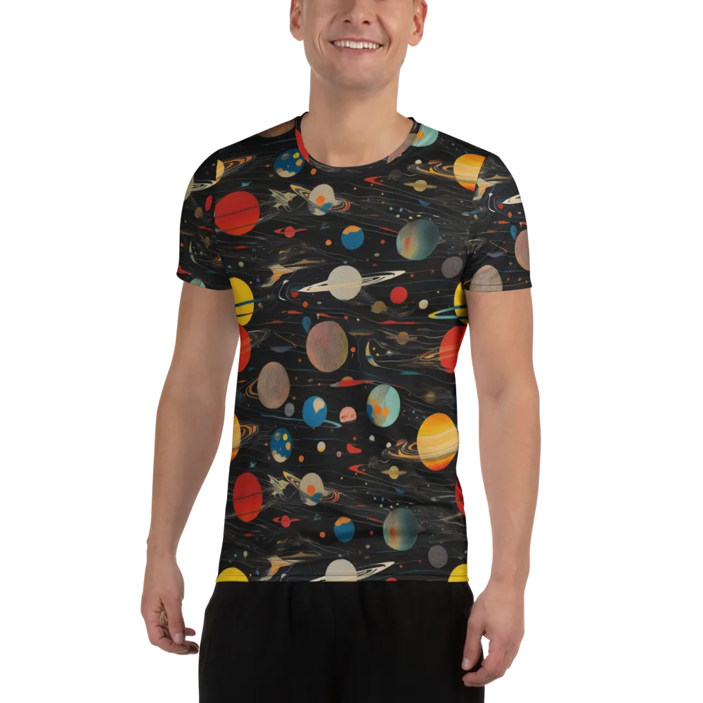 Black-sky Atlas on Men's Athletic T-Shirt — Front