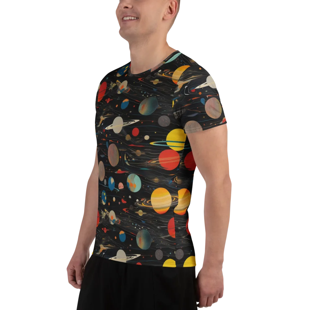 Black-sky Atlas on Men's Athletic T-Shirt — Left