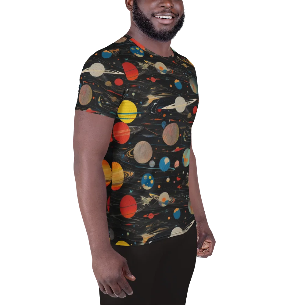 Black-sky Atlas on Men's Athletic T-Shirt — Right