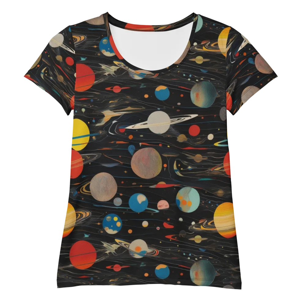 Black-sky Atlas on Women's Athletic T-Shirt — Front