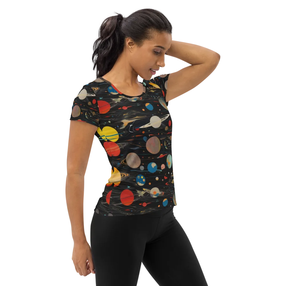 Black-sky Atlas on Women's Athletic T-Shirt — Right