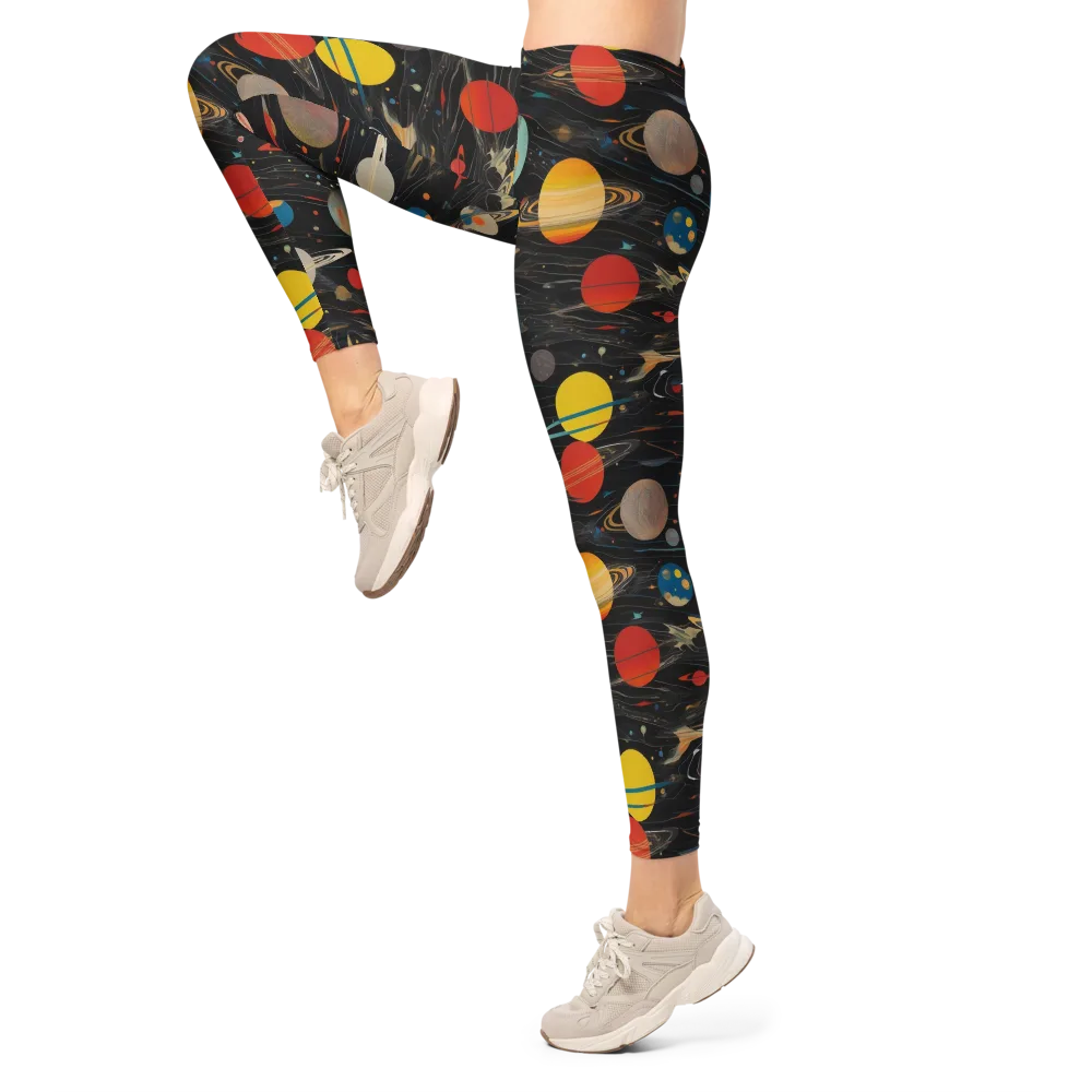 Black-sky Atlas on Leggings — Left
