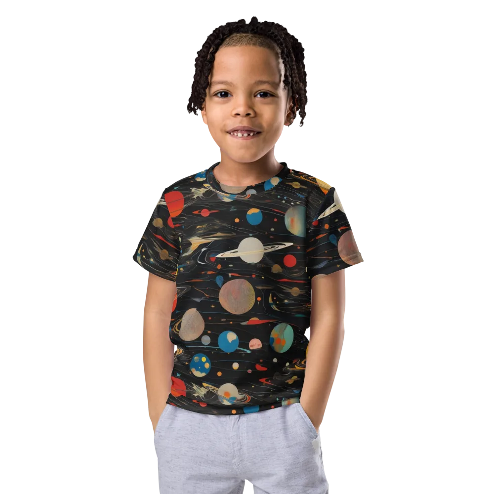 Black-sky Atlas on Kids Crew Neck T-Shirt — Front