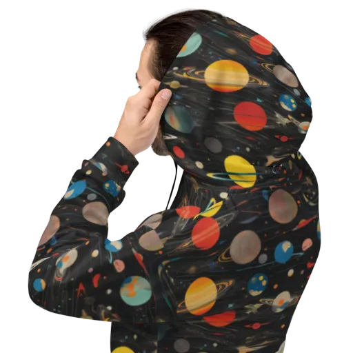 Black-sky Atlas on a Hoodie