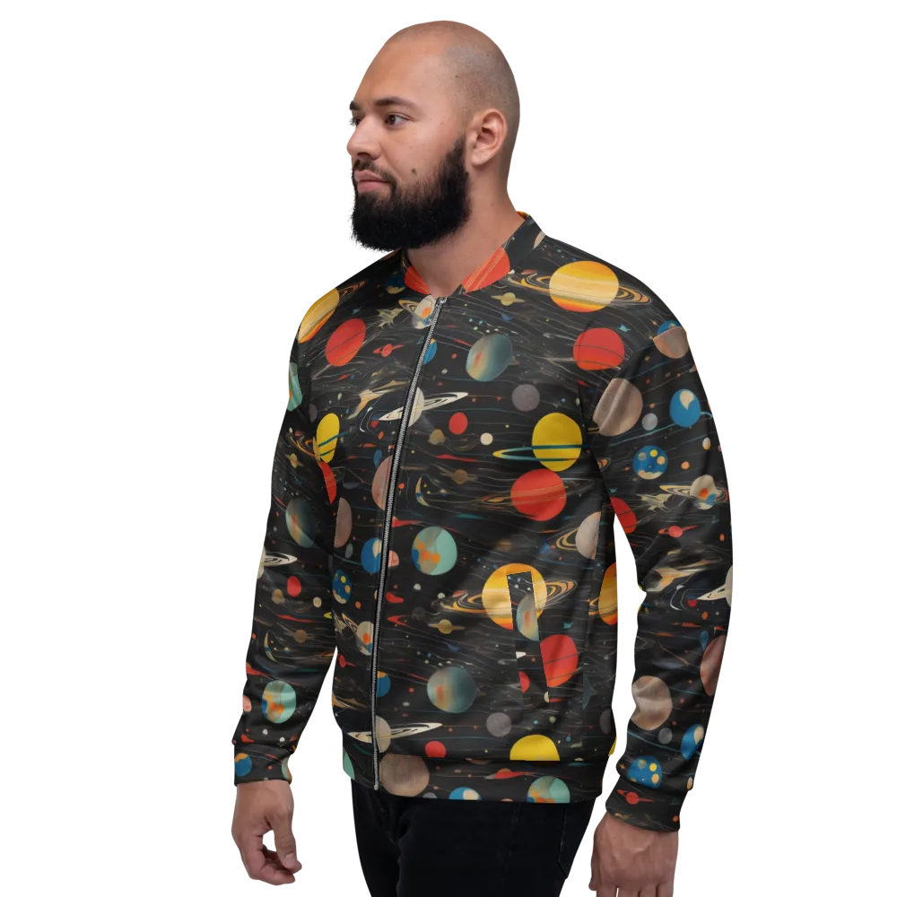 Black-sky Atlas on Bomber Jacket — Left